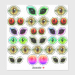 Grey Alien Martian Lizard Dragon Monster Eyes Sticker