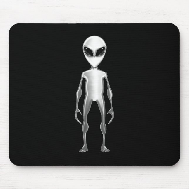 Grey Alien Mouse Pad (Front)