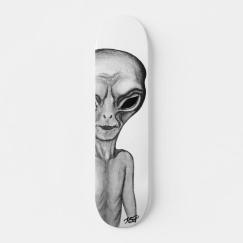 Grey Alien Skateboard