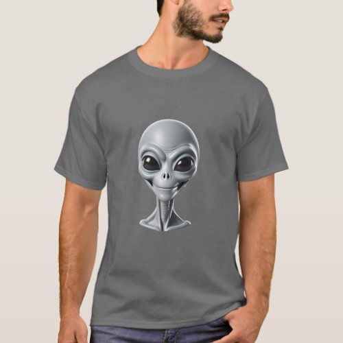 Grey Alien Smile T_Shirt