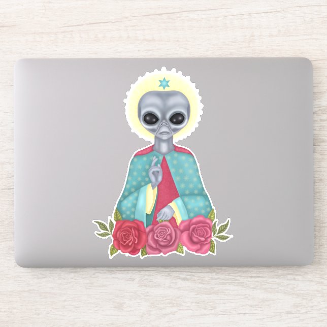 Grey Alien Sticker (Computer)