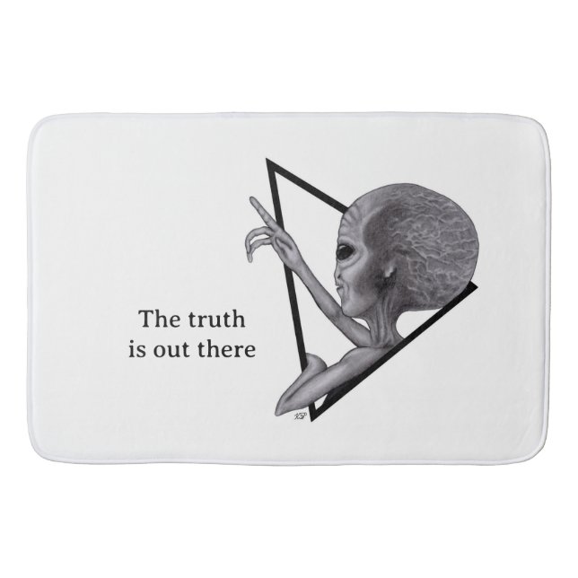 Grey Alien, the truth is out there Bath Mat (Front)