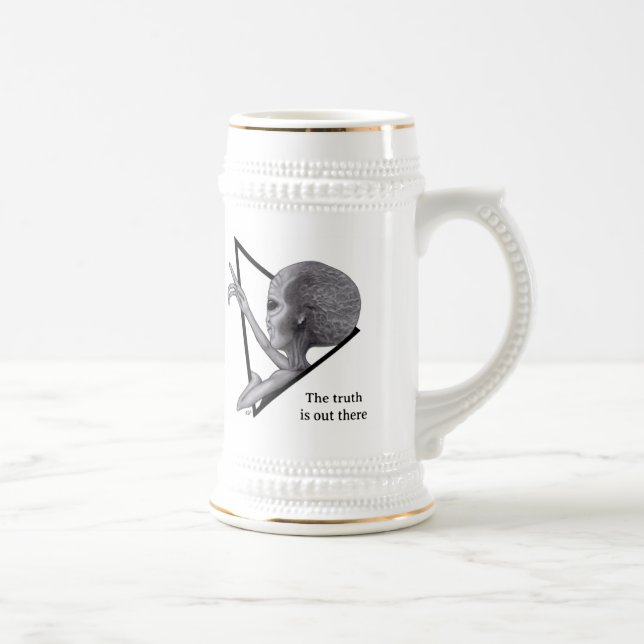 Grey Alien, the truth is out there Beer Stein (Right)