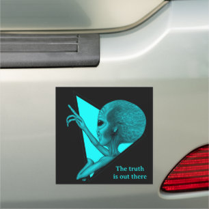 Grey Alien, the truth is out there Car Magnet