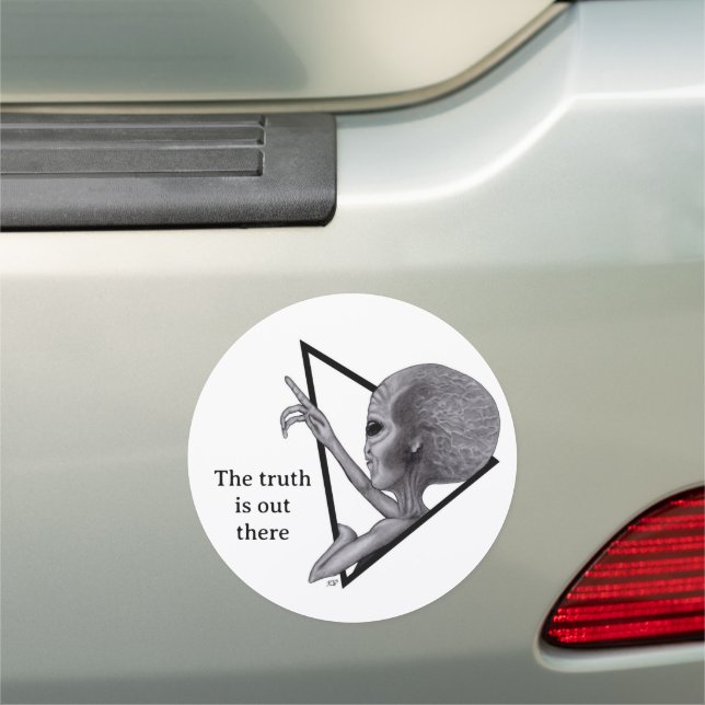 Grey Alien, the truth is out there Car Magnet (In Situ)