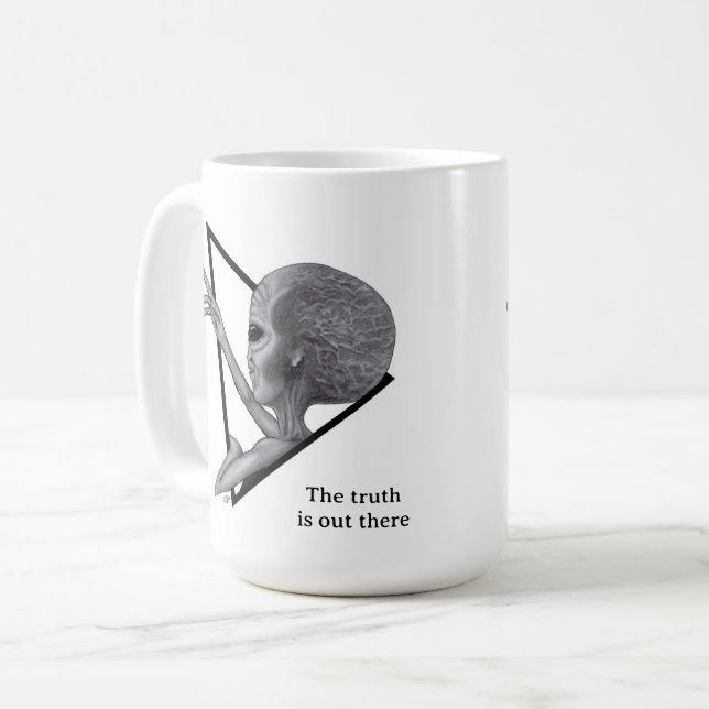 Grey Alien, the truth is out there Coffee Mug (Front Left)