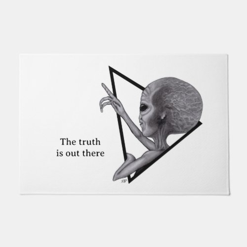 Grey Alien the truth is out there Doormat