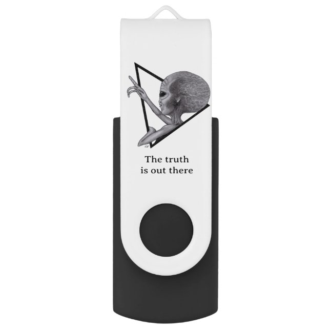 Grey Alien, the truth is out there Flash Drive (Front Vertical)