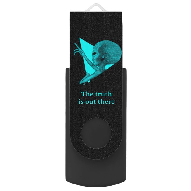 Grey Alien, the truth is out there Flash Drive (Front Vertical)