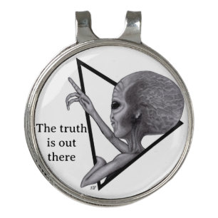 Grey Alien, the truth is out there Golf Hat Clip