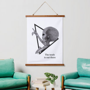 Grey Alien, the truth is out there Hanging Tapestry