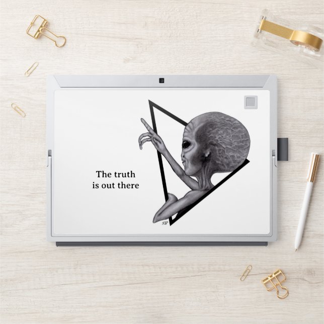 Grey Alien, the truth is out there HP Laptop Skin (Desk)