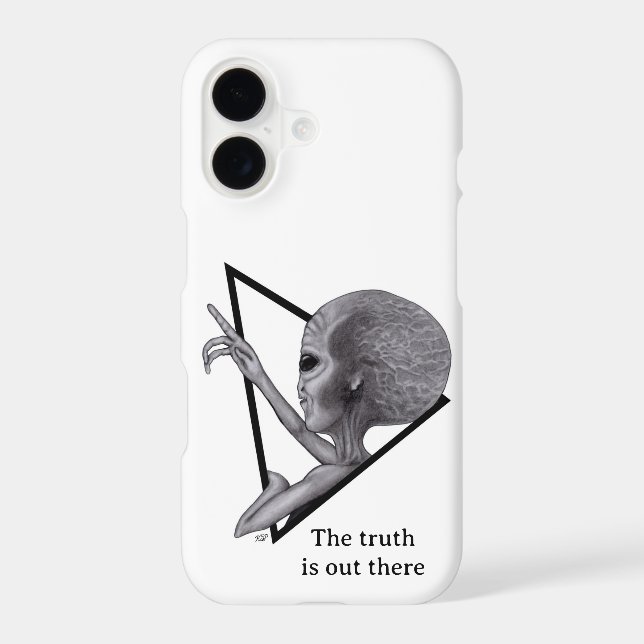 Grey Alien, the truth is out there iPhone Case (Back)