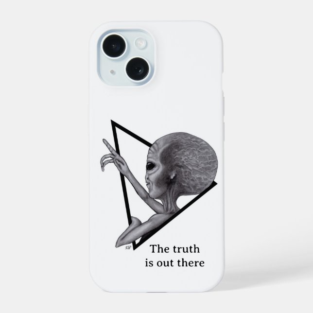 Grey Alien, the truth is out there Iphone Case (Back)