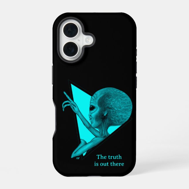 Grey Alien, the truth is out there iPhone Case (Back)