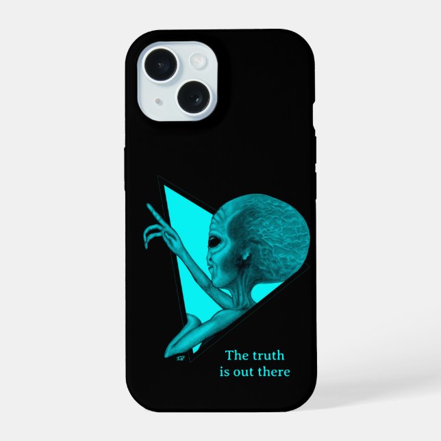 Grey Alien, the truth is out there Iphone Case (Back)
