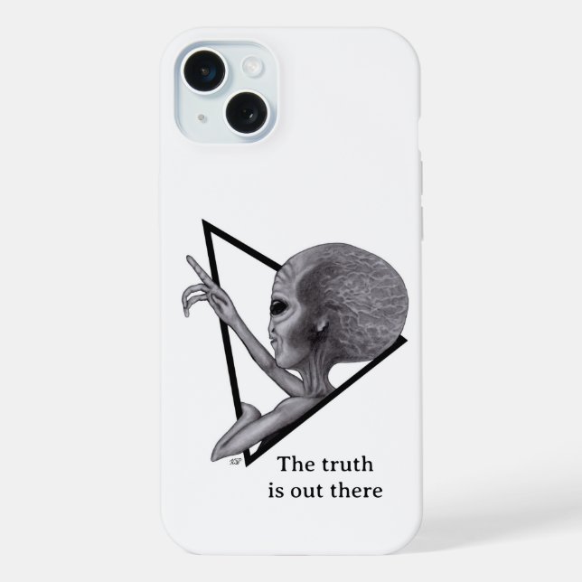 Grey Alien, the truth is out there iPhone Case (Back)