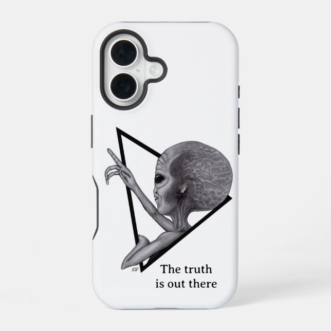 Grey Alien, the truth is out there iPhone Case (Back)