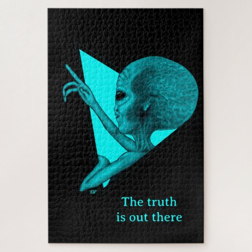 Grey Alien the truth is out there Jigsaw Puzzle