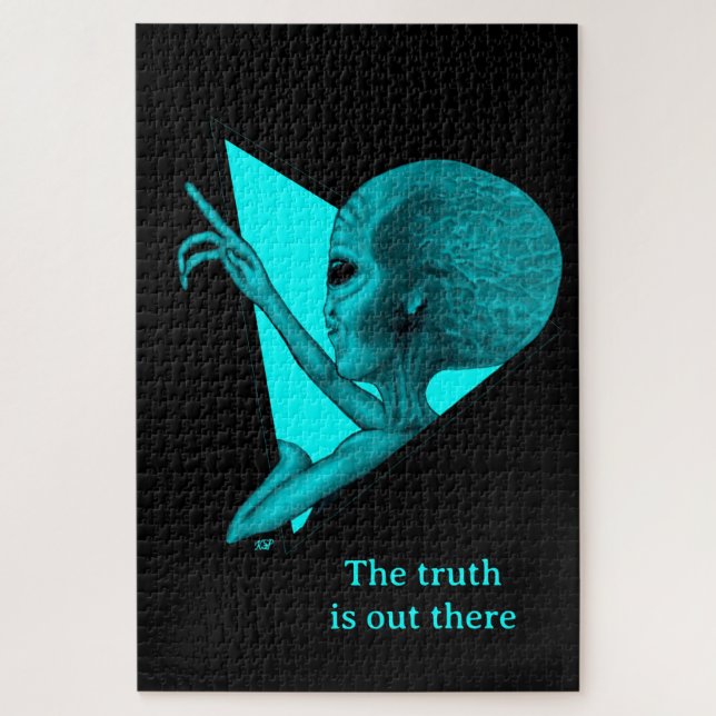 Grey Alien, the truth is out there Jigsaw Puzzle (Vertical)