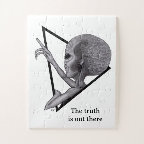 Grey Alien the truth is out there Jigsaw Puzzle