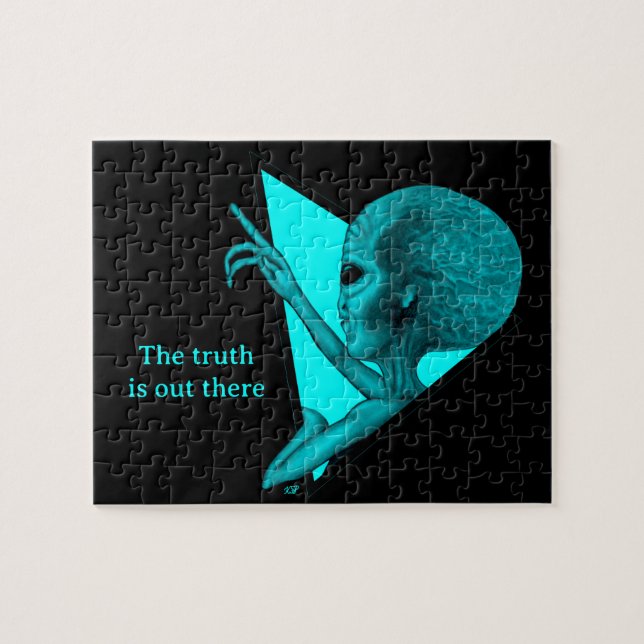 Grey Alien, the truth is out there Jigsaw Puzzle (Horizontal)