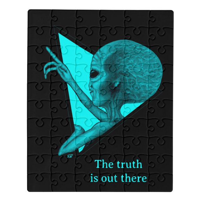 Grey Alien, the truth is out there Jigsaw Puzzle (Puzzle Vertical)