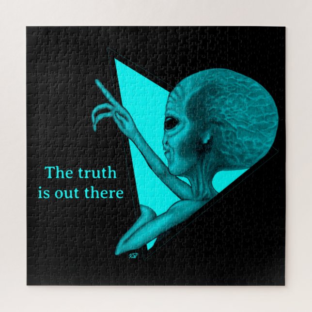 Grey Alien, the truth is out there Jigsaw Puzzle (Vertical)