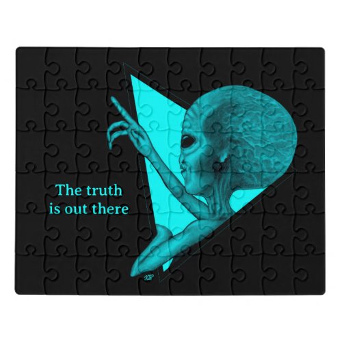 Grey Alien the truth is out there Jigsaw Puzzle