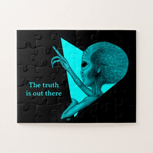 Grey Alien the truth is out there Jigsaw Puzzle