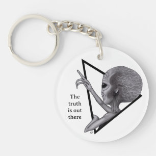 Grey Alien, the truth is out there Keychain