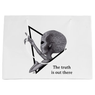 Grey Alien, the truth is out there Large Gift Bag