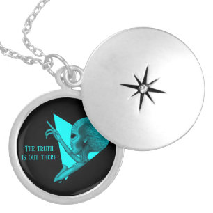 Grey Alien, the truth is out there Locket Necklace