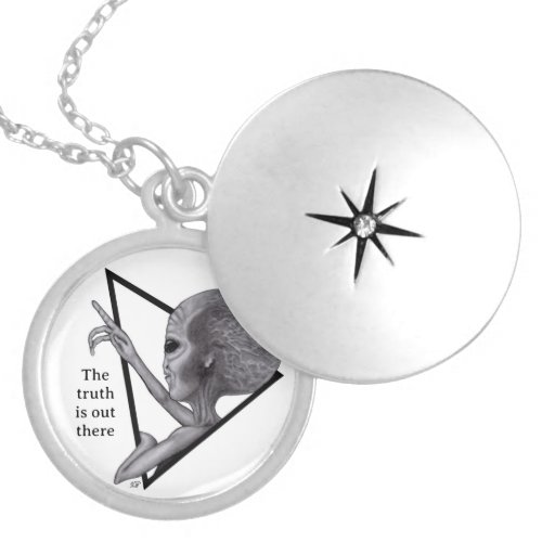 Grey Alien the truth is out there Locket Necklace