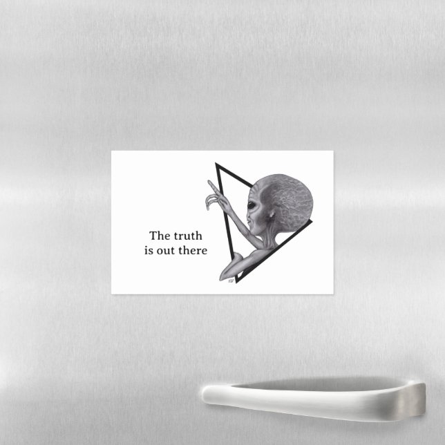 Grey Alien, the truth is out there Magnetic Dry Erase Sheet (In Situ)