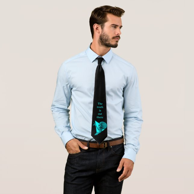 Grey Alien, the truth is out there Neck Tie (In Situ)