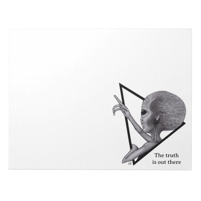 Grey Alien, the truth is out there Notepad (Front)