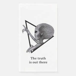 Grey Alien, the truth is out there Paper Guest Towels