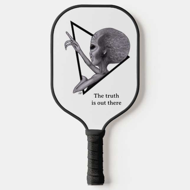 Grey Alien, the truth is out there Pickleball Paddle (Front)