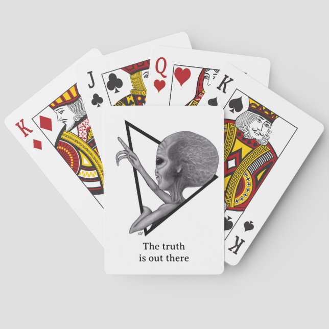 Grey Alien, the truth is out there Poker Cards (Back)