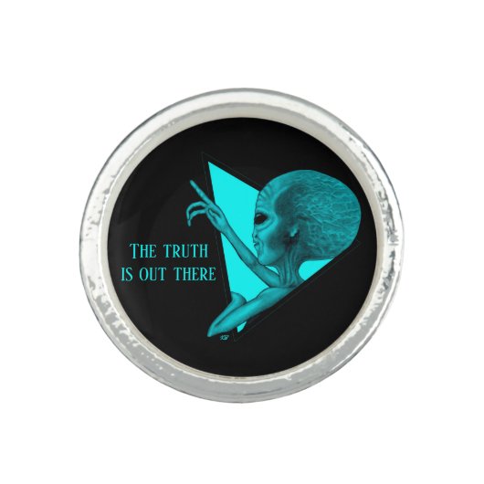 Grey Alien, the truth is out there Ring (Front)