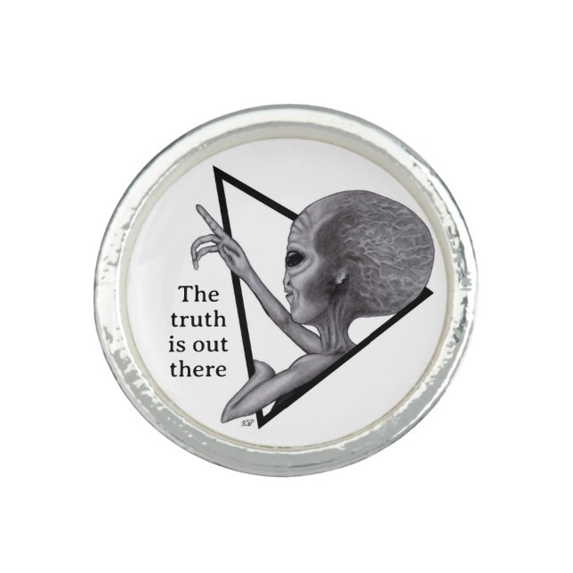 Grey Alien, the truth is out there Ring (Front)