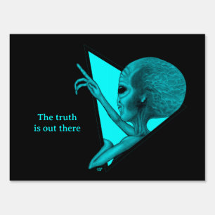 Grey Alien, the truth is out there Sign