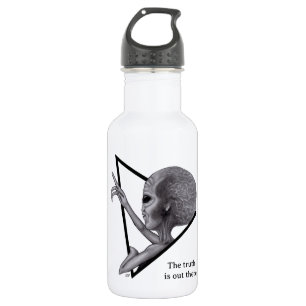 Grey Alien, the truth is out there Stainless Steel Water Bottle