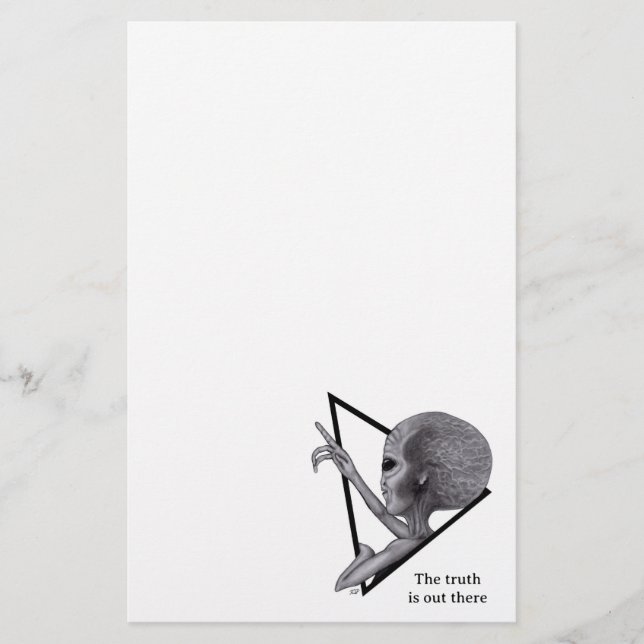 Grey Alien, the truth is out there Stationery (Front)