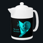 Grey Alien, the truth is out there Teapot<br><div class="desc">Grey Alien,  the truth is out there,   Fantasy Art Pencil Drawing by Krisi ArtKSZP >>> More Products in Store Category >>> Alien >>> The truth is out there ,  Alien in black and green</div>