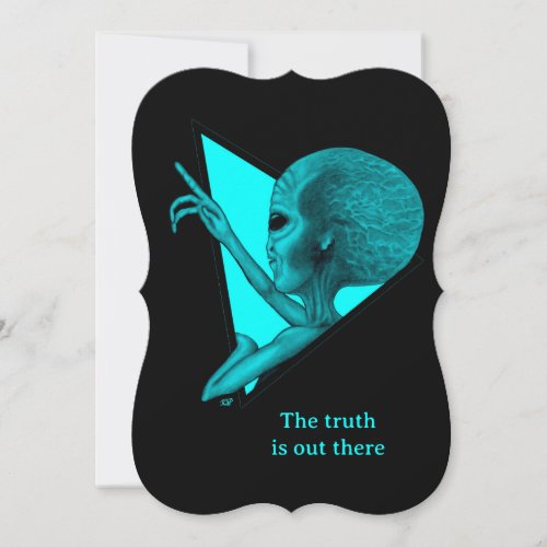 Grey Alien the truth is out there Thank You Card