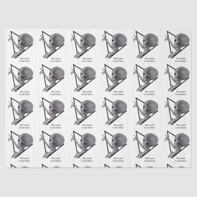 Grey Alien, the truth is out there Tissue Paper (Front)