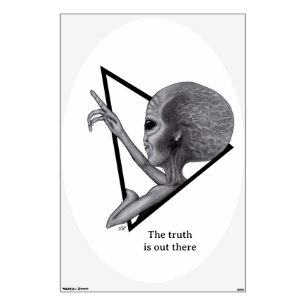Grey Alien, the truth is out there Wall Decal