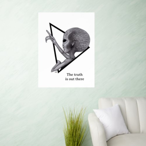 Grey Alien the truth is out there Wall Decal
